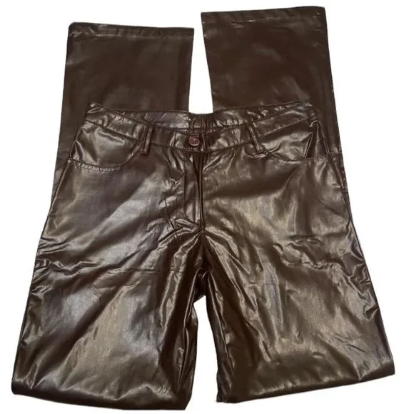 Vintage ‘90’s T.E.A. Faux Leather Jean Style Pants - Picture 2 of 4